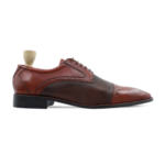 Benton Oxblood Dark Brown Leather Derby Shoes