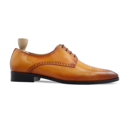 Concord Burnished Tan Leather Derby Shoes