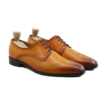 Concord Burnished Tan Leather Derby Shoes