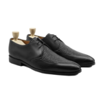 Douglas Black Leather Derby Shoes