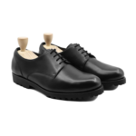 Florence Black Leather Derby Shoes