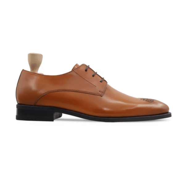 Fresno Tan Leather Derby Shoes