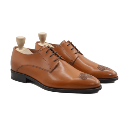 Fresno Tan Leather Derby Shoes