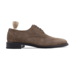 Irvine Brown Kid Suede Derby Shoes