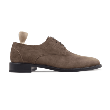 Irvine Brown Kid Suede Derby Shoes