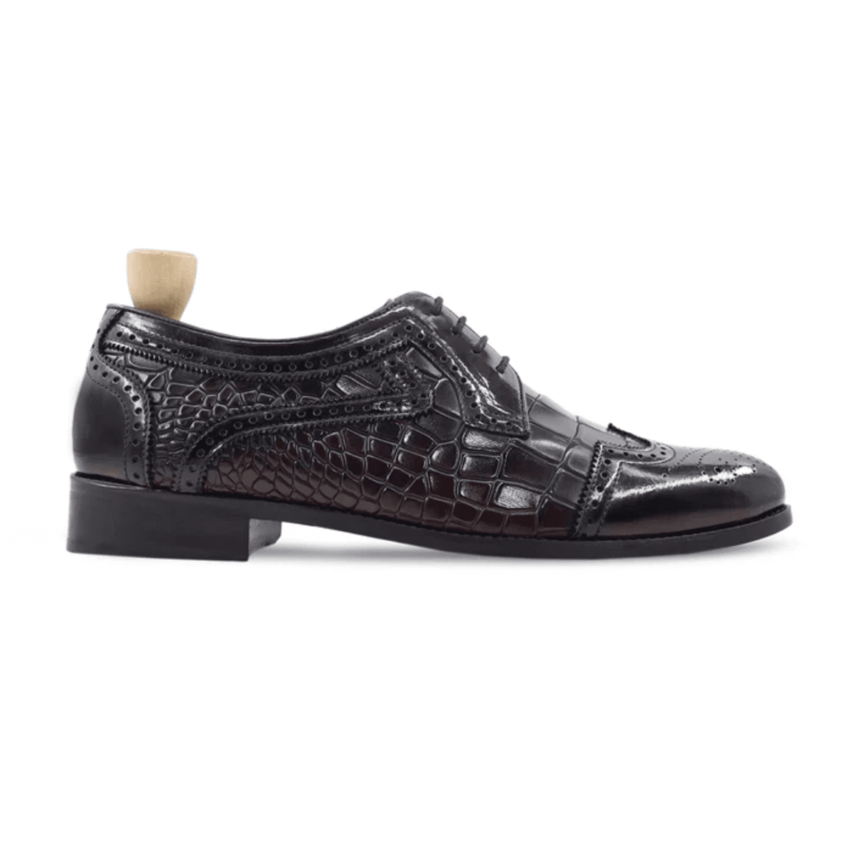Lancaster Oxblood Brown Leather Derby Shoes