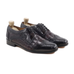 Lancaster Oxblood Brown Leather Derby Shoes