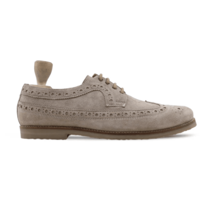 Malibu Beige Kid Suede Derby Shoes