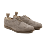 Malibu Beige Kid Suede Derby Shoes