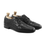 Norwalk Black Leather Derby Shoes