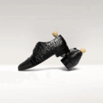 Norwalk Black Leather Derby Shoes