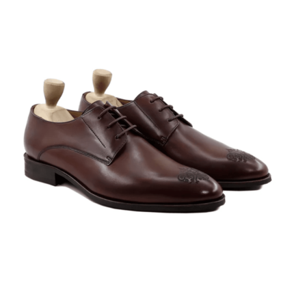 Novato Brown Leather Derby Shoes