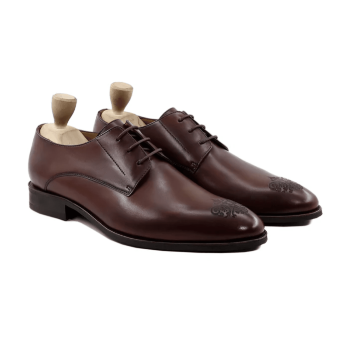 Novato Brown Leather Derby Shoes