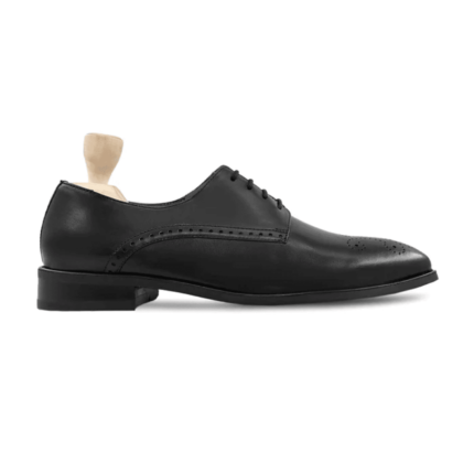 Oxnard Black Leather Derby Shoes