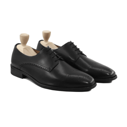 Oxnard Black Leather Derby Shoes