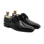 Palmer Black Leather High Shine Derby Shoes