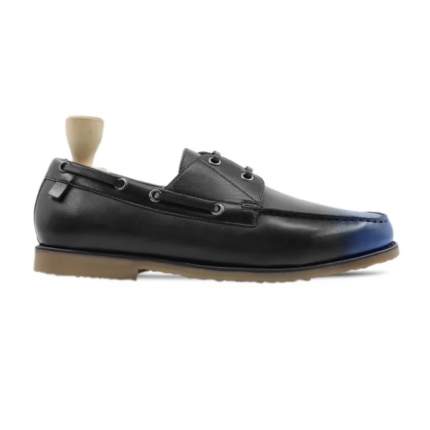 Tucson Black and Blue Leather Derby Shoes