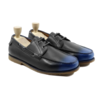Tucson Black and Blue Leather Derby Shoes