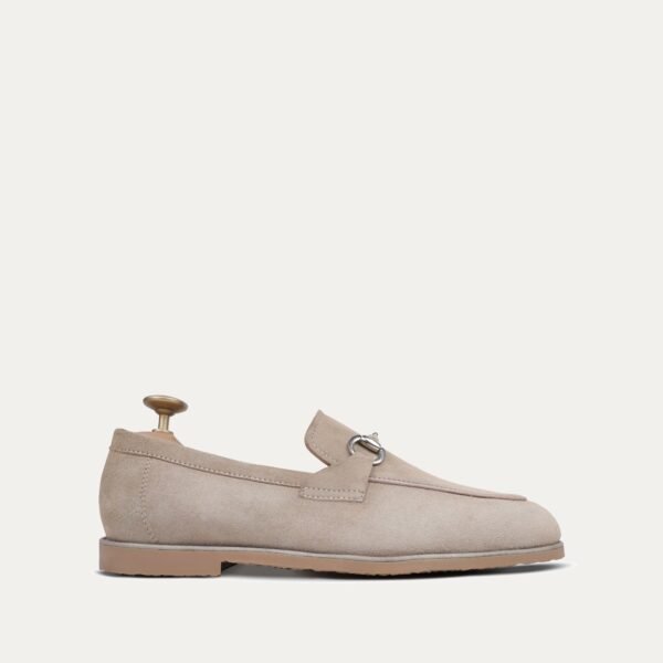 Albert - Men's Biege Goat Suede Loafer