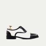 Alcapone - Men's White Calf and Patent Leather Oxford Shoe