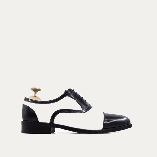 Alcapone - Men's White Calf and Patent Leather Oxford Shoe