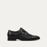 Alingsas - Men's Blue Hand Woven Calf Leather Double Monkstrap