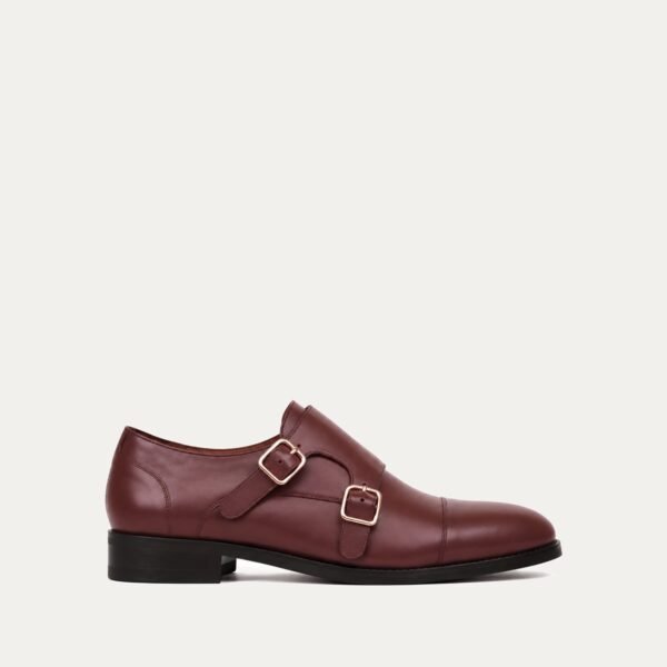 Allin - Men's Oxblood Calf Leather Double Monkstrap