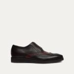 Amberg - Men's Dark Brown and Oxblood Calf Leather Oxford Shoe