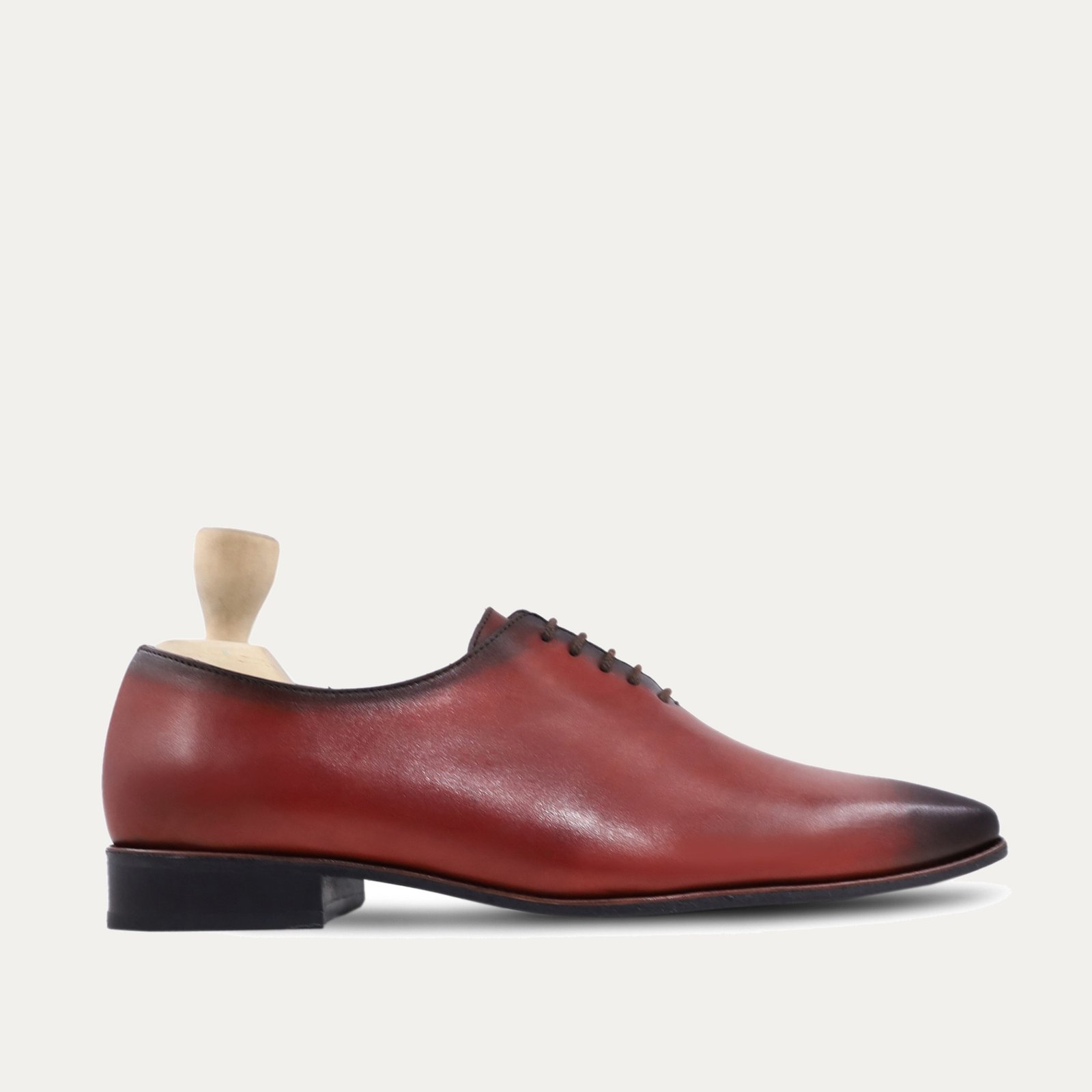 Ason - Men's Burnished Oxblood Calf Leather Wholecut Shoe Ason - Men's Burnished Oxblood Calf Leather Wholecut Shoe