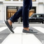 Aura - Men's Charcoal Grey Suede Loafer