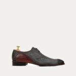 Awan - Men's Burnished Charcoal Grey Black Kid Suede Derby Shoe