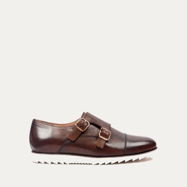 Bantly - Men's Dark Brown Calf leather Double Monkstrap
