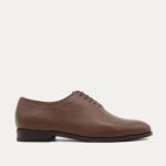 Bauska - Men's Brown Pebble Grain Leather Wholecut Shoe