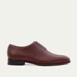 Bauska - Men's Brown Pebble Grain Leather Wholecut Shoe