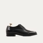 Branwen - Men's Black Box Leather High Shine Oxford Shoe