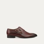Camaro - Men's Burgundy Brown Calf Leather Double Monkstrap
