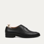 Corded - Men's Black Calf Leather Wholecut Shoe