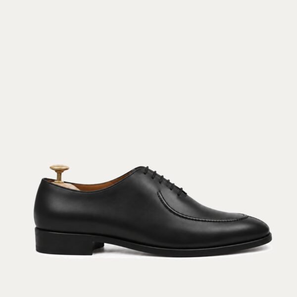 Corded - Men's Black Calf Leather Wholecut Shoe