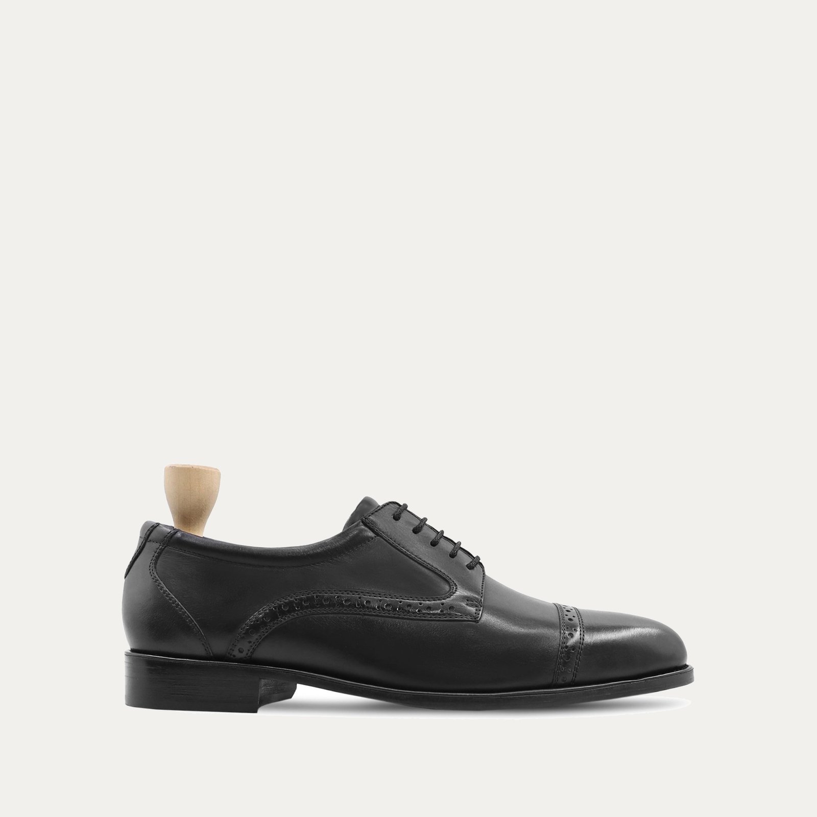 Crispin - Men's Black Calf Leather Derby Shoe Crispin - Men's Black Calf Leather Derby Shoe