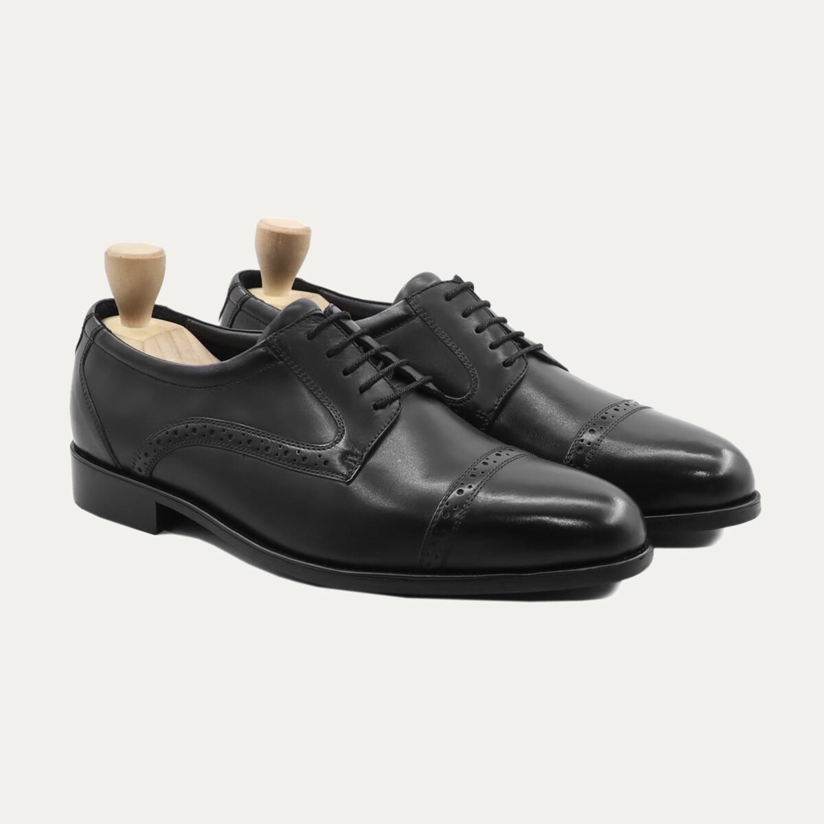 Crispin - Men's Black Calf Leather Derby Shoe