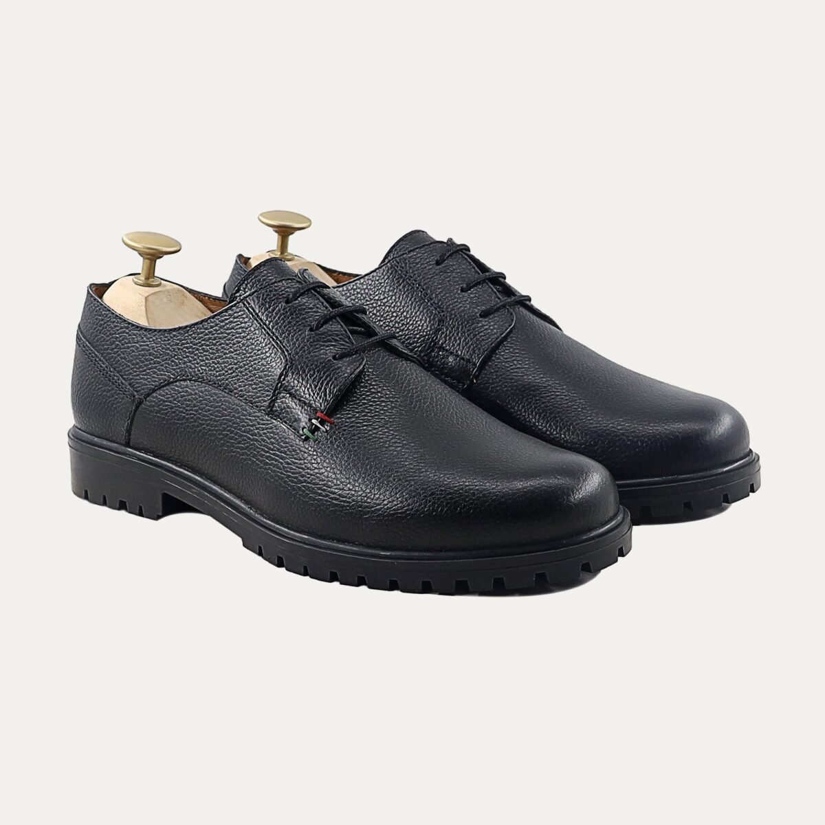 Demian - Men's Black Pebble Grain Derby Shoe