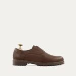 Demian - Men's Brown Pebble Grain Derby Shoe
