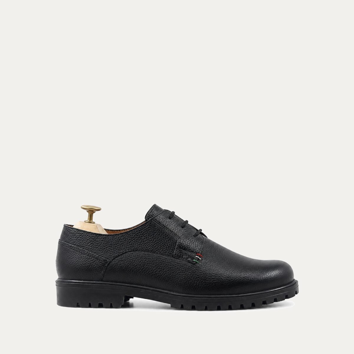 Demian - Men's Brown Pebble Grain Derby Shoe