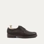 Demian - Men's Dark Brown Pebble Grain Derby Shoe