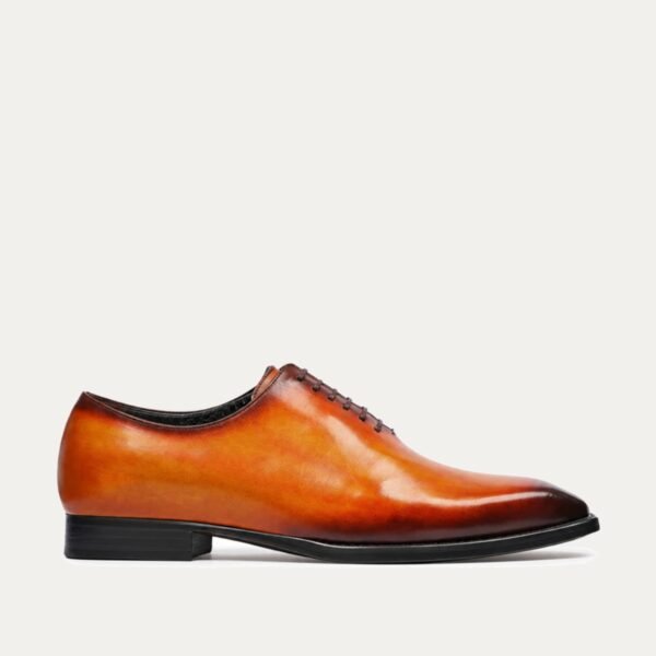 Dino - Men's Burnished Tan Patina Calf Leather Wholecut Shoe