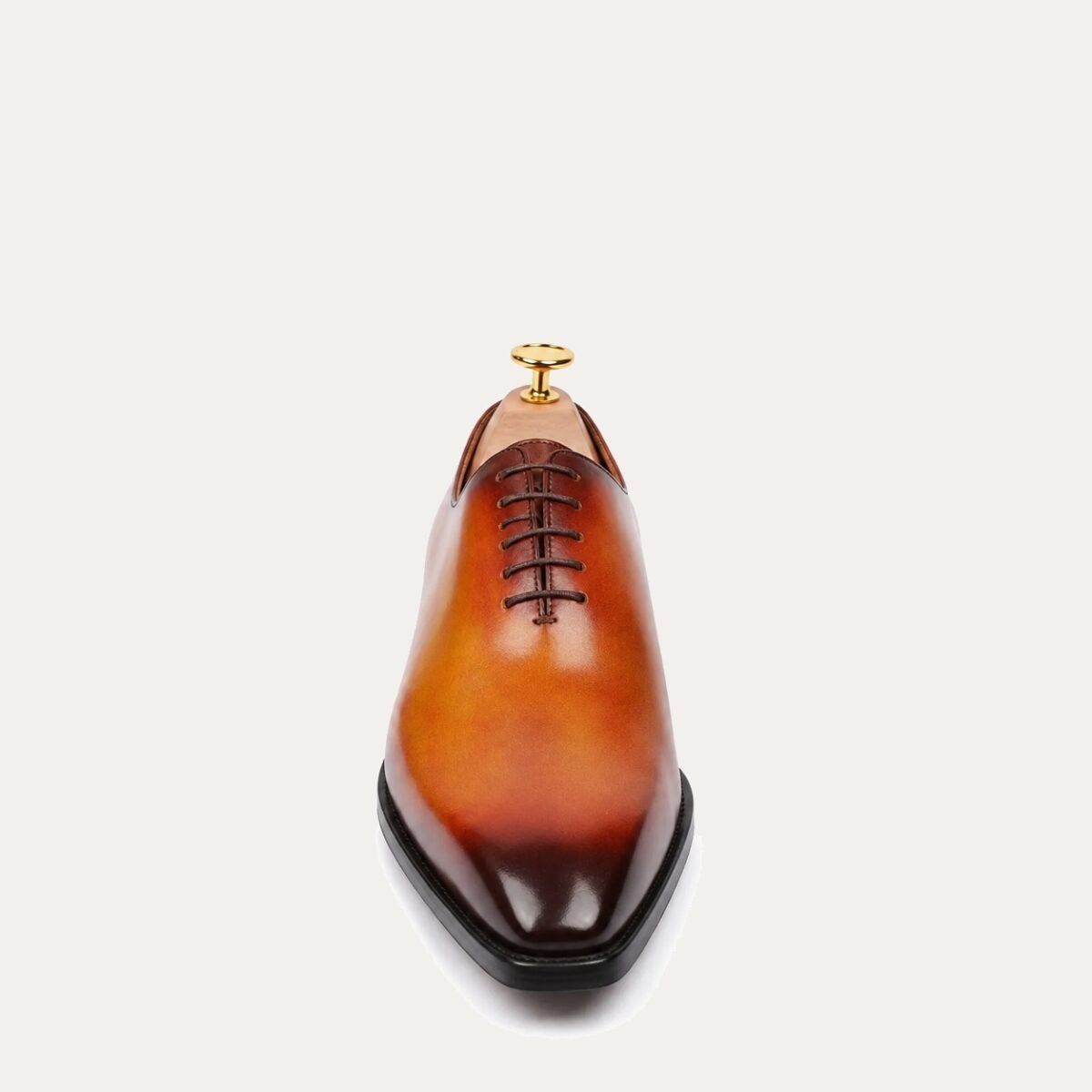 Dino - Men's Burnished Tan Patina Calf Leather Wholecut Shoe