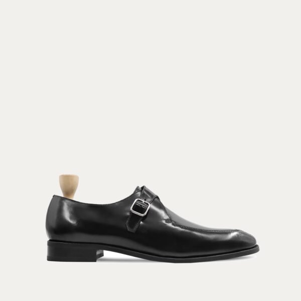 Dodge - Men's Black Box Leather High Shine Single Monkstrap