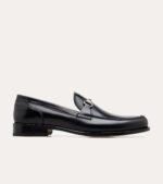 Dress Shoe Bit Loafer Black Leather