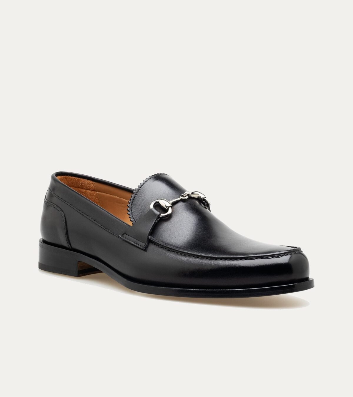 Dress Shoe Bit Loafer Black Leather