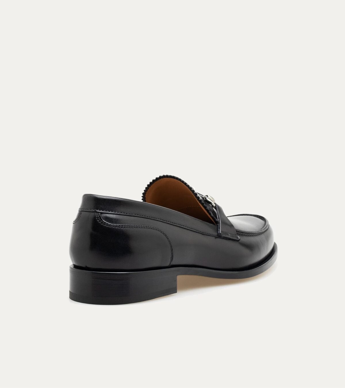Dress Shoe Bit Loafer Black Leather